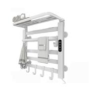 RFGTHY Portasciugamani Riscaldato Elettrico A Temperatura Costante for Il Bagno. Scaldasalviette Elettrico Riscaldato Intelligente for Mensola del Bagno Facile da Usare(D1 50x50x22cm White)