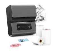 RFGTHY Stampante For Etichette Con Codice A Barre Termica Bluetooth For Etichettatrice Da 3 Pollici For Uso Domestico Aziendale Compatibile Telefono E PC Stampante Portatile(Gray)