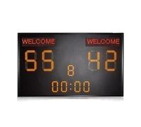 RFGTHY Tabellone Segnapunti di Calcio con Il Elettronico delle Cifre LED del Nome della Squadra for La Partita Chiaro Luminoso