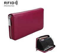 RFID antimagnetico Pacchetto passaporto in vera pelle stile lungo di grande capa