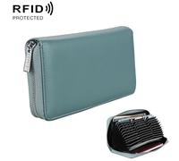 RFID antimagnetico Pacchetto passaporto in vera pelle stile lungo di grande capa