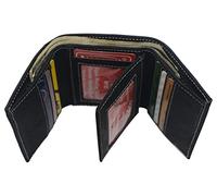 Rfid Blocco Cacciatore Marrone pelle Vintage Portafogli a 3 Premium Vacchetta
