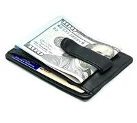 Rfid Blocco Pelle Slim Uomo Fermasoldi Id Porta Carte Tasca Frontale Portafogli
