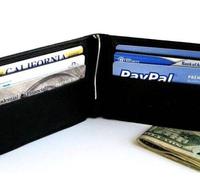 Rfid Blocco Vera Pelle Uomo Bifold Fermasoldi Portacarte Id Porta