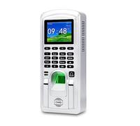 RFID Fingerprint Access Control IP Biometrico Sistema di rilevazione presenze Macchina Registratore check-in da 2,4 pollici(Color:Silver)