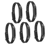 RFID Silicone Braccialetti,4pz 13.56MHZ IC Scheda Braccialetto,Nero