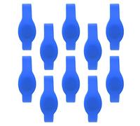 RFID Silicone Wristband 10 Pack | 125KHz Water - tight IP68 for Pool/Sauna Access | Sturdy ID Bracelets for Wet Environments (Blue)