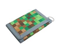 RFID Slim Camouflage Portafoglio/Trifold Canvas Outdoor Sport Portafoglio per Bambini, Quadrato verde., S