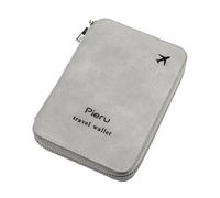 RFIDs Travel Passport Holder, PU Leather Zipper, RFIDs Passport Case | 5.9" x 4.2" x 1.1" Compact Design Storage Supplies for Bus Tickets, Boarding Card, Licenses, Coin, and Licenses
