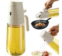 RFIOTASY Bottiglia dispenser per olio in vetro da 500 ml per cucina, spruzzatore 2 in 1 e dispenser per olio d'oliva, bottiglia spray per olio d'oliva, bottiglia spray per barbecue, insalata, cucina,