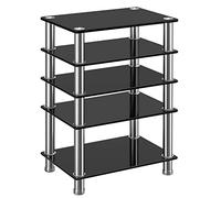 Rfiver HIFI Supporto TV per Media Componente con 5 Ripiani in Vetro Temperato HF1002