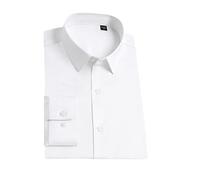 Rfmfkkg Camicie da uomo in fibra di bambù liscia senza tasca Business manica lunga Standard Fit Non-Iron Dress Shirt, 118-5, XXL
