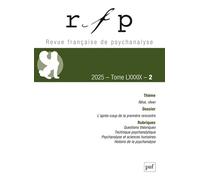 Rfp 2025, t. 89, n.2: Rêve, rêver