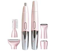 RFSCDI Rasoio elettrico professionale 5 in 1 a doppio bordo per orecchie, naso, sopracciglia, per uomini e donne, ricaricabile, rasoio elettrico per gambe, corpo, capelli, bikini, impermeabile IPX7