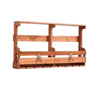 Rfshciop - Portabottiglie da parete in legno, stile nordico retrò, per uso domestico, ristorante, supporto per calici, RFSHCIOP, a, 60 x 12 x 43,5 cm