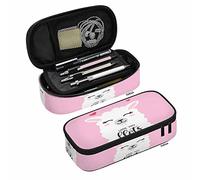 RFSHOP Astuccio con lama e citazione motivazionale Love You Llots, carino, cammello bianco, grande capacità, astuccio per ufficio, università, scuola, trousse per il trucco, per adolescenti, ragazze,