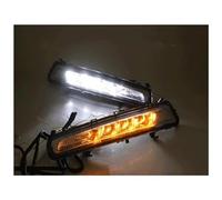RFSHOP Laterale Dinamico 2 Pezzi Per Ford Per Mondeo 2011 2012 2013 DRL Guida Luce Marcia Diurna Fendinebbia 12V Relè Luce Diurna Segnale Di Svolta Giallo Luci Laterali(White and Yellow)