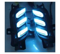 RFSHOP Laterale Dinamico 2 Pezzi Per Kia K3 2016 LED DRL Luce Di Marcia Diurna Luce Notturna Blu, Segnale Di Svolta Giallo Luci Laterali(White yellow blue)