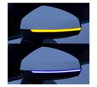 RFSHOP Laterale Dinamico Per Per A3 8V S3 RS3 2013-2017 2018 2019 2020 Dinamica LED Indicatori Direzione Lampeggiante Acqua Specchio Laterale Indicatore Lampeggiante Luci Laterali(Blue-Yellow)