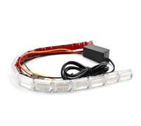 RFSHOP Laterale Dinamico Universale 2pc Led Daytime Corsa E Jogging Luce Per Auto Flexbile DRL Auto Faro Striscia Segnale Girata Streamer Lampada Impermeabile 12V Luci Laterali(Ice Blue,6LEDs 19cm)