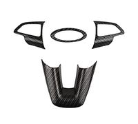 RFSHOP Modanatura Interna Auto Strisce 4 Pezzi Volante in Fibra di Carbonio Pannello di Copertura Trim Adesivo per Ford per Focus 3 MK3 2015 2016 2017 2018 Volante Paillettes