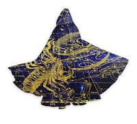 RFSHOP Mystic Tarocchi Astrologia Scorpione Dorato Halloween Mantello con Cappuccio Adulto Uomini e Donne Mantelli Cosplay Forniture per Feste Vestiti Vestiti Regalo Costumi