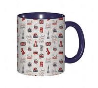 RFSHOP Tazza da caffè Big Ben The Famous Phone Box a Londra Retro Britain 325 ml tazza da tè in ceramica con manico per casa ufficio Natale compleanno