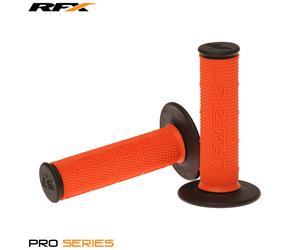 RFX Coppia maniglie bicomponenti Pro Series estremità nere (Arancio/Nero), nero
