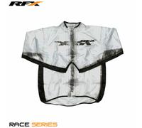 RFX RFX Giacca antipioggia sportiva (trasparente/nera) - taglia XL, trasparente
