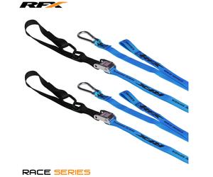 RFX Serie 1.0 Anelli di ancoraggio Race (Blu/Nero) con fibbia aggiuntiva e moschettone, nero