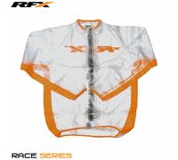 RFX Sport Giacca antipioggia RFX (Trasparente/Arancione) - taglia 2XL, trasparente