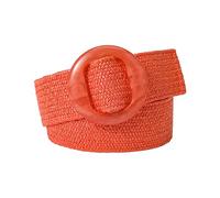Rfxcom Cintura con Fibbia Regolabile Fascia Elastica da Donna Intrecciata Cintura Larga Color Paglia Vintage, Arancia, Taglia unica