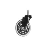 RFXOGTYFZ Ruote girevoli da 2,5/3 Pollici for Sedia da Ufficio M10/M11, Ruote girevoli silenziose in PU, Cuscinetti Resistenti, Ruote Trasparenti Nere(2.5 Inch-11-22mm)