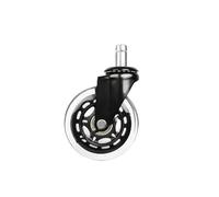 RFXOGTYFZ Ruote girevoli da 2,5/3 Pollici for Sedia da Ufficio M10/M11, Ruote girevoli silenziose in PU, Cuscinetti Resistenti, Ruote Trasparenti Nere(3 Inch-11-22mm)