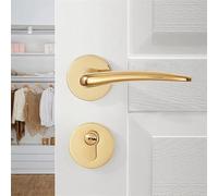 RFXOGTYFZ Serratura for Porta Nera Grigia for Interna della Camera da Letto Maniglia for Stanza Moderna Magnetica silenziosa Minimalista 1 pz(C)