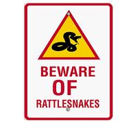 rfy9u7 Targa in metallo con scritta "Beware of Rattlesnakes Activity Campground", 20,3 x 30,5 cm