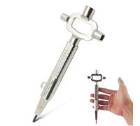 RFYTDCF 2 Chiave Universale per Serrature, Chiave Passepartout Universale da Costruzione 6 in 1 Chiavi Universali per Serrature per Apertura, Serratura a Cilindro, Argento