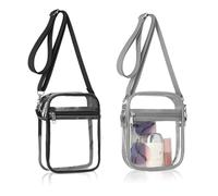 RFYTDCF 2 Pezzi Borsas Tracolla PVC Trasparente, Impermeabile Borsa Trasparente Concerto Crossbody Borsa Tracolla Crossbody Donna per Viaggi Shopping