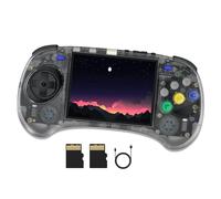 RG ARC-S - Console di gioco portatile, stile retrò, schermo IPS da 4", sistema Linux RK3566, CPU 64 bit, batteria integrata da 3500 mAh, compatibile con Bluetooth 4.2 e 5G WiFi (nero T)