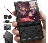 RG Rotate Retro Handheld Game Console, 3.5 "Schermo girevole Android Portable Player, Unisoc T618 Chip 3GB+32GB, Batteria 2000mAh, Lega di Alluminio + Plastica RG Rotate-Polar Black-NUOVO