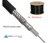 RG223 Cavo Coassiale 50 Ohm Low Loss - più Basso Perdita RG58 Silver Placcato