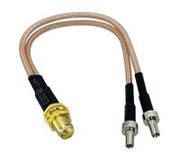 RG316 SMA RP Femmina a CRC9 TS9 Spina maschio Connettore dritto e ad angolo retto RF Jumper Cavo a treccia 4 pollici ~ 10FT(RPSMA F to 2xCRC9 M,3FT (1M))