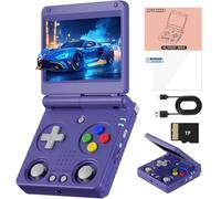 RG34XXSP Console Di Gioco Portatile Retrò 3300 MAh Battey, Schermo Da 3,4 Pollici Portable Pocket Arcade Supporto 30+ Simulatori 5G Wi-Fi Bluetooth HD Retro Gaming Console-Blue||64G+128G