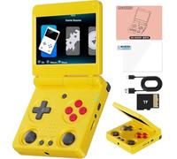 RG34XXSP Console Di Gioco Portatile Retrò 3300 MAh Battey, Schermo Da 3,4 Pollici Portable Pocket Arcade Supporto 30+ Simulatori 5G Wi-Fi Bluetooth HD Retro Gaming Console-Yellow||64G+128G