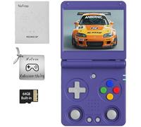RG34XXSP Console di Gioco Retro - Design a Flip, Schermo IPS da 3,4'' 720×480, Scheda TF da 64G con 5000+ Giochi, Portatile, Batteria da 3300mAh, WiFi HDMI Bluetooth (Indigo 64G)