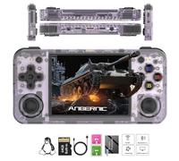 RG35XX H Console di gioco palmare retrò rg35xxh retrò console di gioco con batteria da 3300 mAh, 5500+ giochi, 64G TF card Linux sistema di visualizzazione IPS da 3,5 pollici, Cortex-A53 rg35xx h