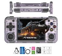 RG35XX H Console di gioco palmare retrò rg35xxh retrò console di gioco con batteria da 3300 mAh, 5500+ giochi, 64G TF card Linux sistema di visualizzazione IPS da 3,5 pollici, Cortex-A53 rg35xx h