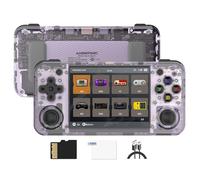 RG35XX H Console di gioco portatile retrò Schermo IPS da 3,5 pollici Batteria integrata 3300 mAh Scheda TF 64G preinstallata 5528 Classic GamesConsole (nuova viola)