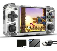 RG35XX H, console di gioco portatile retrò, schermo IPS da 3,5 pollici, sistema Linux, console per videogiochi retrò con scheda TF 64G preinstallata con oltre 5500 giochi, supporta uscita TV HDMI 5G