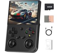 RG35XX Pro Console di gioco portatile retrò con scheda da 64 GB Console per videogiochi Linux Sistema a 64 bit Portatile Pocket Arcade Supporto 30+ Simulatori WiFi Bluetooth Uscita HD (nero)